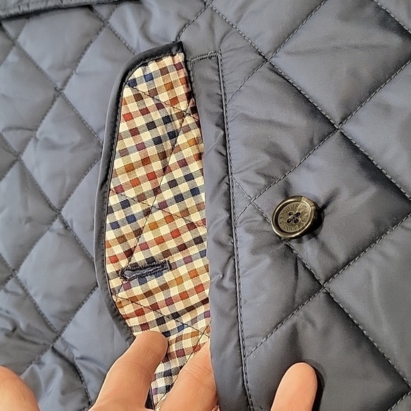 Brooks Brothers 346 Size L Quilted Zip/Button Closure Hidden Hood Jacket, EUC - Picture 11 of 13